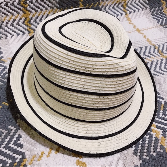striped fedora hat